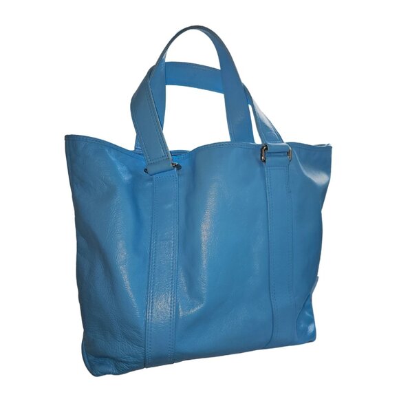 Open Top Turquoise Blue Marc Jacobs Tote *RARE* - Picture 1 of 13